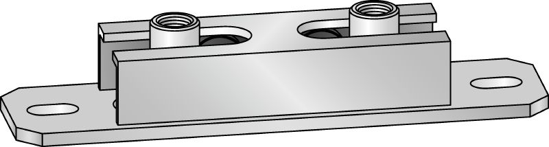 MRG-UK D Premium galvanised double cross roll connector for heavy-duty heating and refrigeration applications