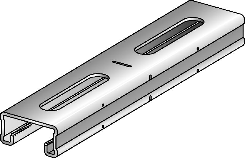 MQ-21-F Hot-dip galvanised (HDG) 21 mm high MQ strut channel for light-duty applications