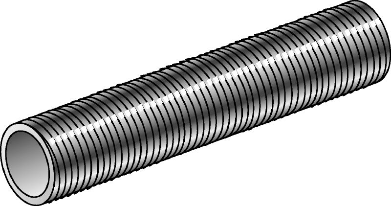 GR-G Threaded pipes – steel grade 4.6 Galvanised threaded pipe with 4.6 steel grade used as an accessory for various applications