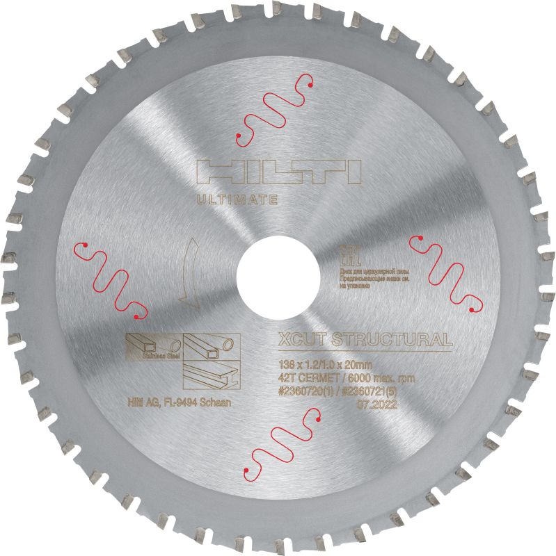 X Cut Structural Stainless Steel circular saw blade Saw blades